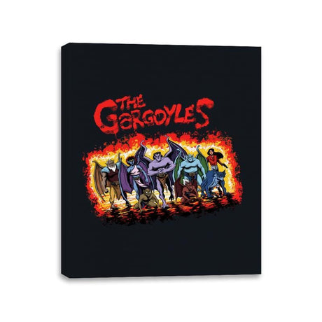 The Gargoyles - Canvas Wraps Canvas Wraps RIPT Apparel 11x14 / Black