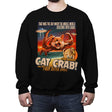 The Giant Cat Crab from Outer Space - Crew Neck Sweatshirt Crew Neck Sweatshirt RIPT Apparel Small / Black