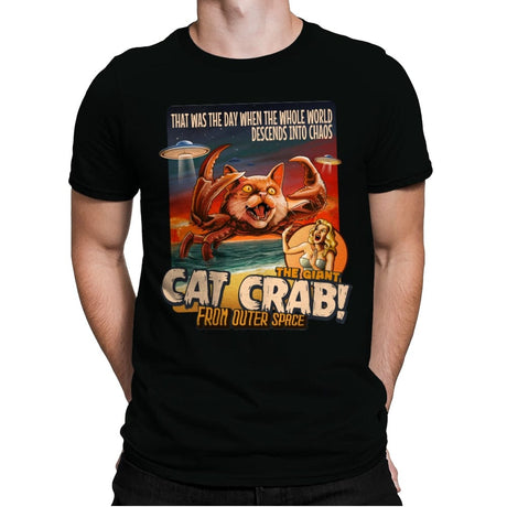 The Giant Cat Crab from Outer Space - Mens Premium T-Shirts RIPT Apparel Small / Black