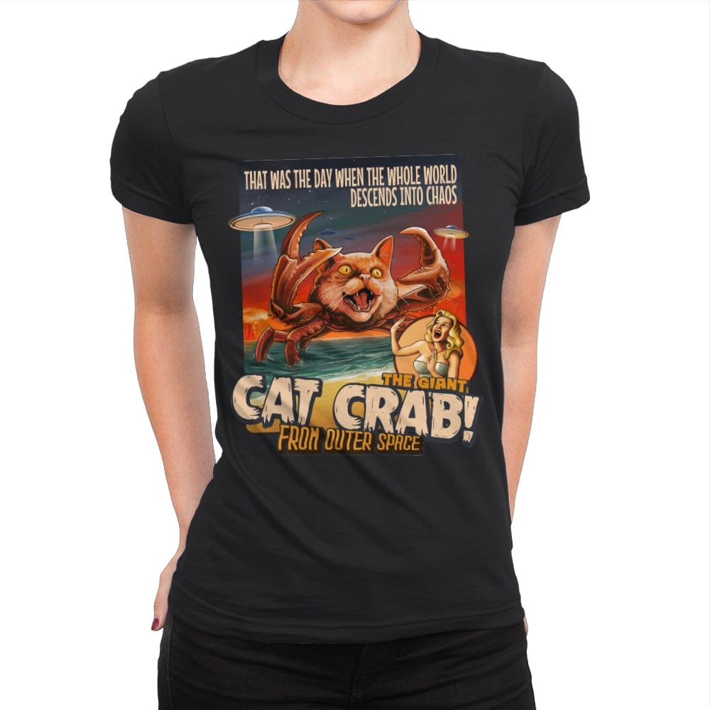 The Giant Cat Crab from Outer Space - Womens Premium T-Shirts RIPT Apparel Small / Black