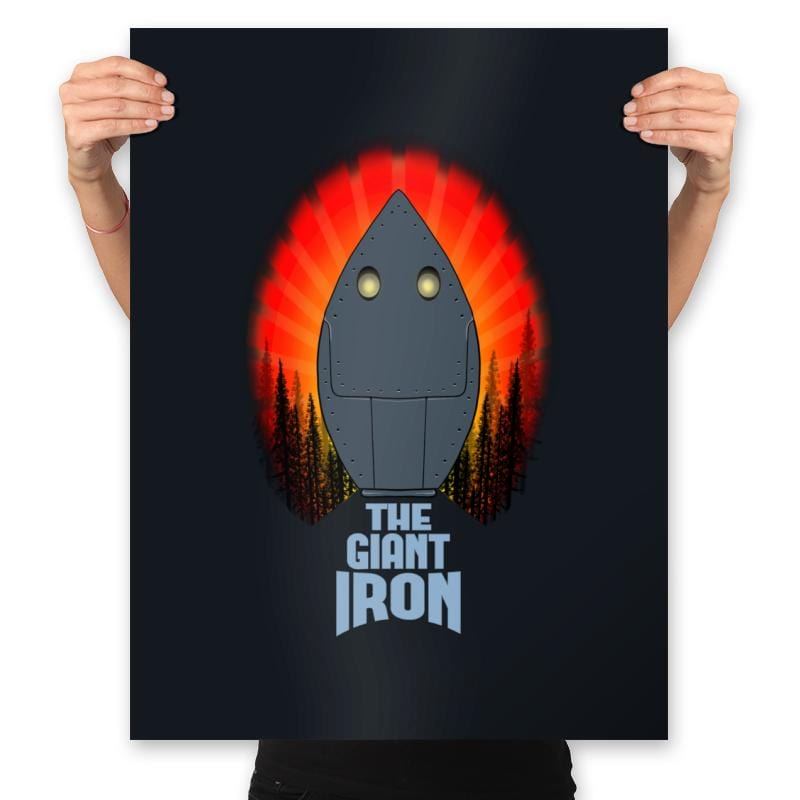 The Giant Iron - Prints Posters RIPT Apparel 18x24 / Black