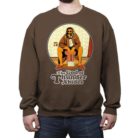 The God of Thunder Abides - Crew Neck Sweatshirt Crew Neck Sweatshirt RIPT Apparel