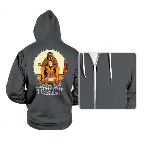 The God of Thunder Abides - Hoodies Hoodies RIPT Apparel Small / Asphalt