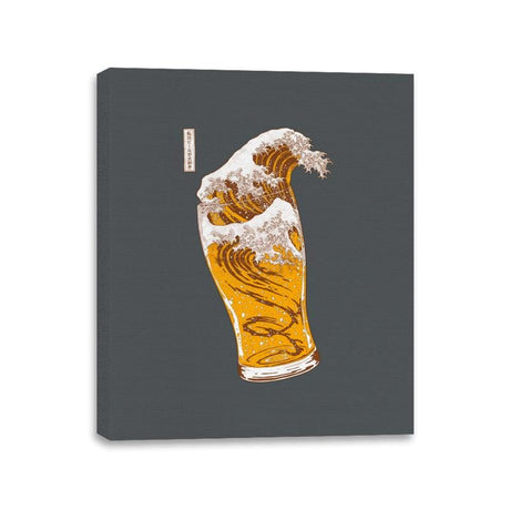 The Great Beer Wave - Canvas Wraps Canvas Wraps RIPT Apparel 11x14 / Charcoal