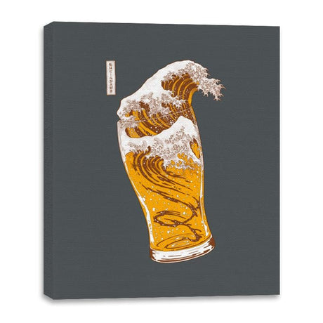 The Great Beer Wave - Canvas Wraps Canvas Wraps RIPT Apparel 16x20 / Charcoal