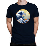 The Great Cornholio Off Kanagawa - Mens Premium T-Shirts RIPT Apparel Small / Midnight Navy