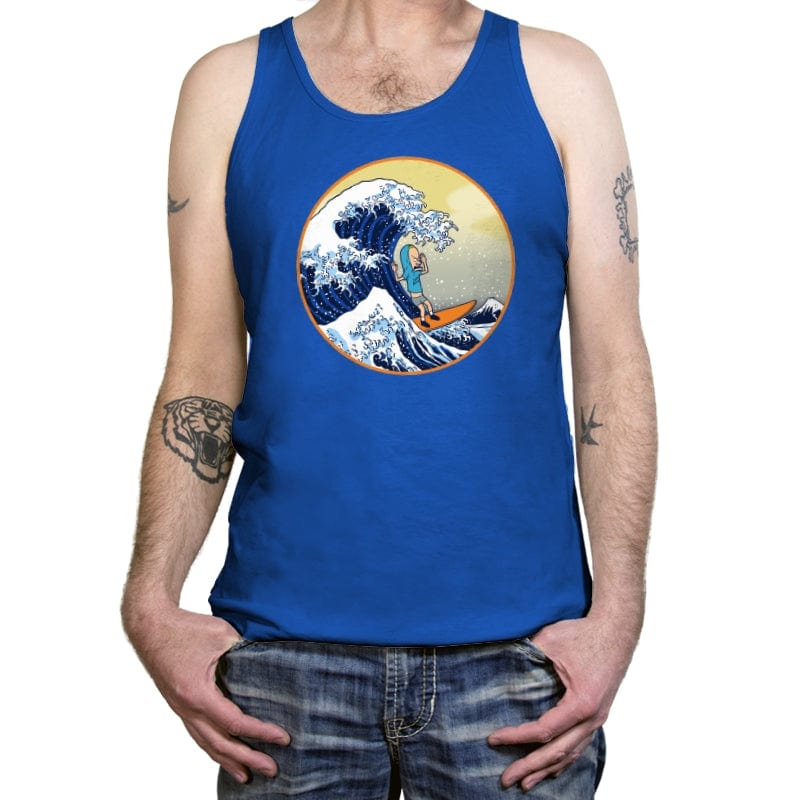 The Great Cornholio Off Kanagawa - Tanktop Tanktop RIPT Apparel X-Small / True Royal