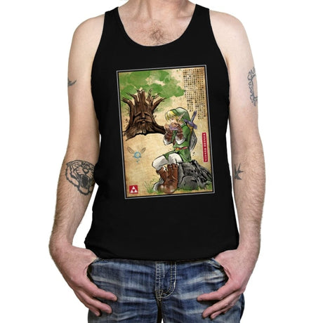 The Great Deku Woodblock - Tanktop Tanktop RIPT Apparel X-Small / Black