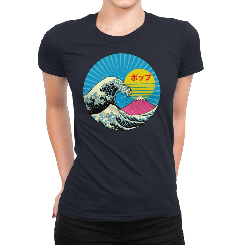 The Great Pop Wave - Womens Premium T-Shirts RIPT Apparel Small / Midnight Navy