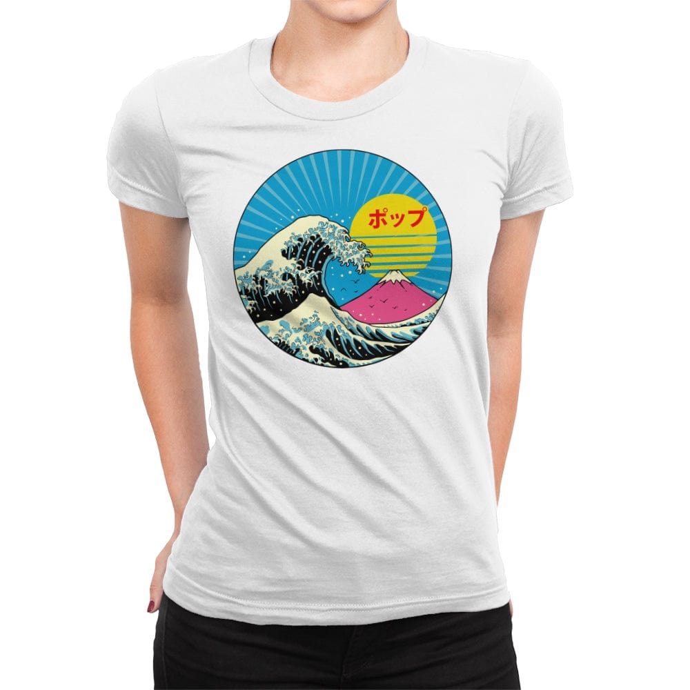 The Great Pop Wave - Womens Premium T-Shirts RIPT Apparel Small / White