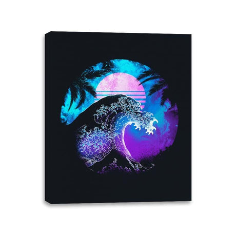 The Great Retrowave Orb - Canvas Wraps Canvas Wraps RIPT Apparel 11x14 / Black