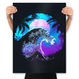 The Great Retrowave Orb - Prints Posters RIPT Apparel 18x24 / Black