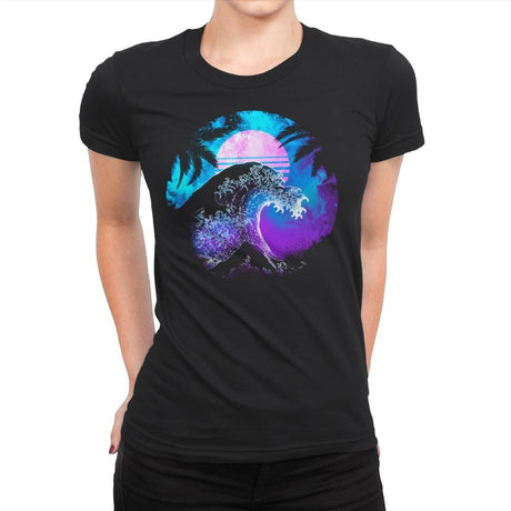 The Great Retrowave Orb - Womens Premium T-Shirts RIPT Apparel Small / Black