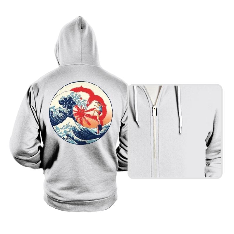 The Great Wave of Miyagi - Hoodies Hoodies RIPT Apparel Small / White