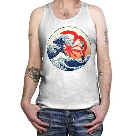 The Great Wave of Miyagi - Tanktop Tanktop RIPT Apparel X-Small / White