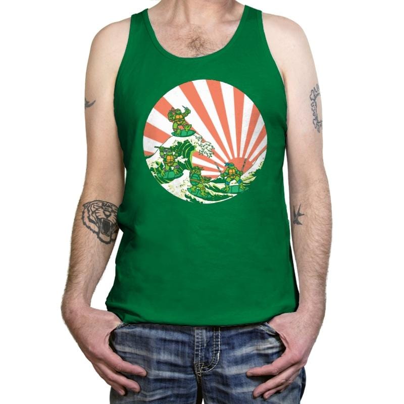 The Great Wave Off Cowabunga - Tanktop Tanktop RIPT Apparel X-Small / Kelly