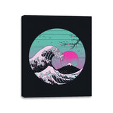 The Great Wave Vapor Aesthetics - Canvas Wraps Canvas Wraps RIPT Apparel 11x14 / Black