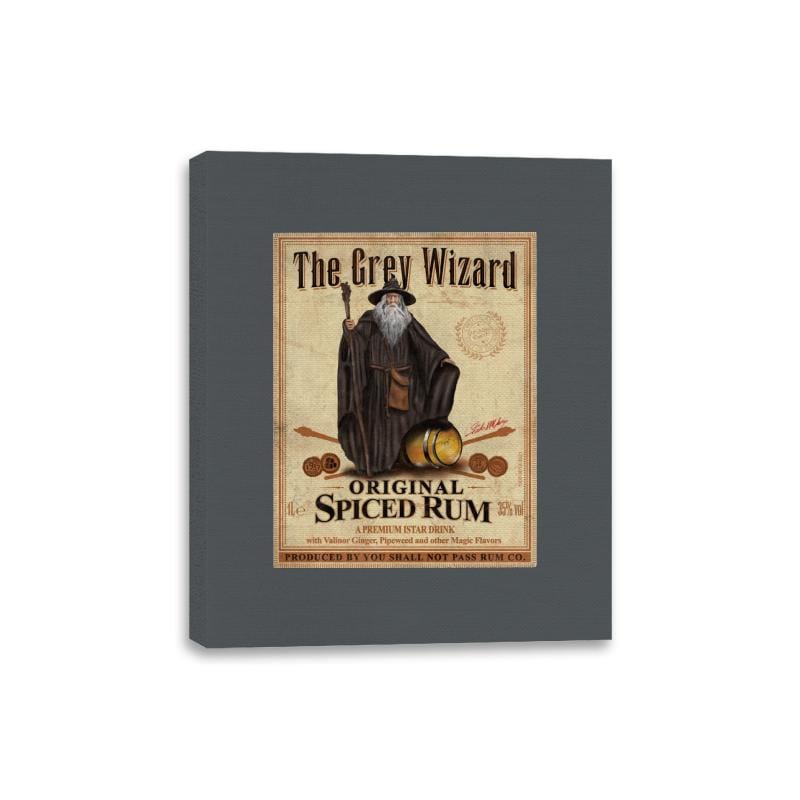 The Grey Wizard - Spiced Rum - Canvas Wraps Canvas Wraps RIPT Apparel 8x10 / Charcoal