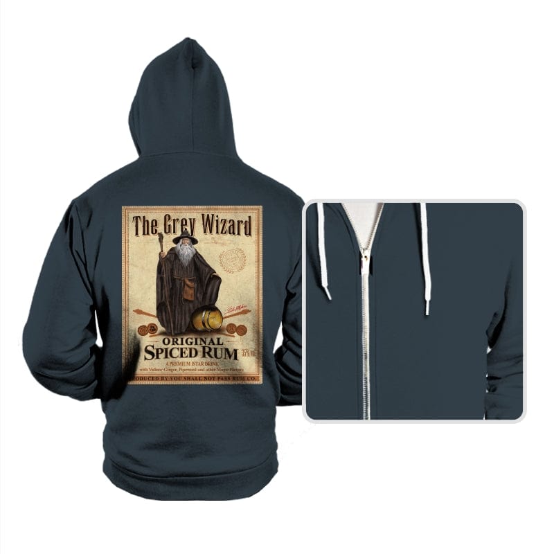 The Grey Wizard - Spiced Rum - Hoodies Hoodies RIPT Apparel Small / Dark Gray