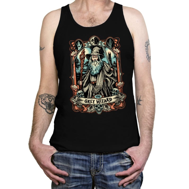 The Grey Wizard - Tanktop Tanktop RIPT Apparel X-Small / Black