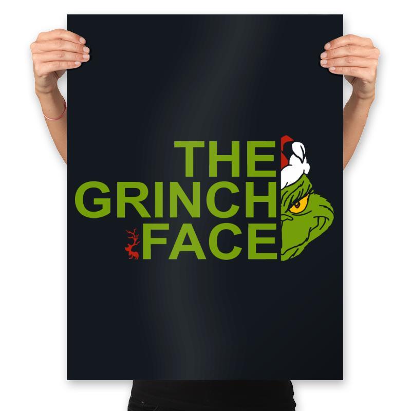 The Grinch Face - Prints Posters RIPT Apparel 18x24 / Black