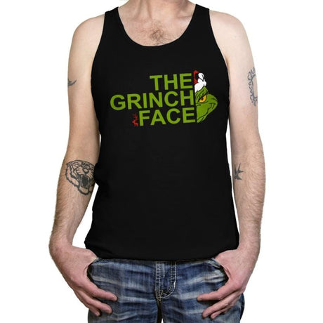 The Grinch Face - Tanktop Tanktop RIPT Apparel X-Small / Black