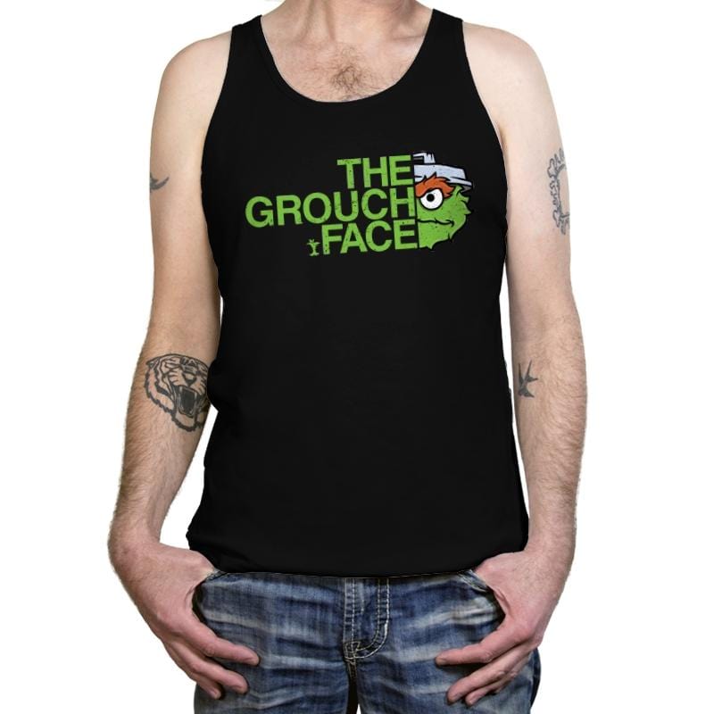 The Grouch Face - Tanktop Tanktop RIPT Apparel X-Small / Black