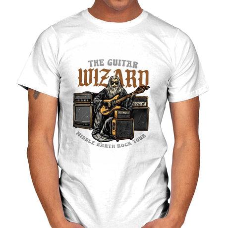 The Guitar Wizard - Mens T-Shirts RIPT Apparel Small / White