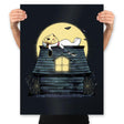 The Haunted Dog Mansion - Prints Posters RIPT Apparel 18x24 / Black