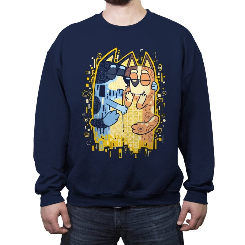 The Heelers Kiss - Crew Neck Sweatshirt Crew Neck Sweatshirt RIPT Apparel Small / Navy