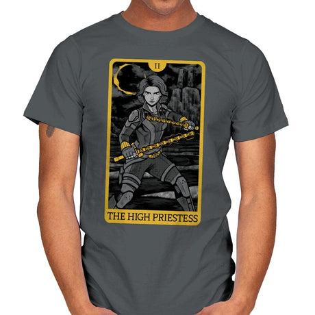 The High Priestess - Mens T-Shirts RIPT Apparel Small / Charcoal