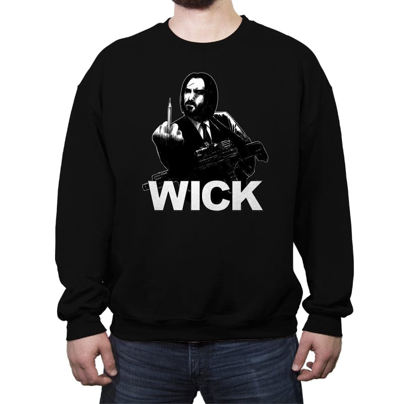 The Hitman in Black - Crew Neck Sweatshirt Crew Neck Sweatshirt RIPT Apparel Small / Black