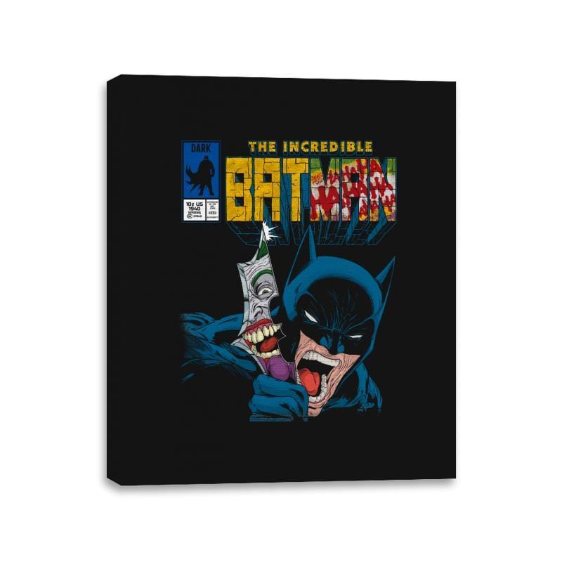 The Incredible Bat - Canvas Wraps Canvas Wraps RIPT Apparel 11x14 / Black