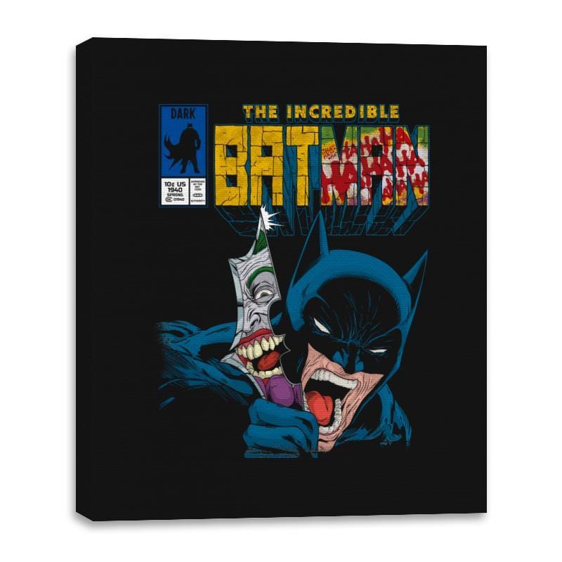 The Incredible Bat - Canvas Wraps Canvas Wraps RIPT Apparel 16x20 / Black