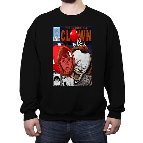 The Incredible Clown - Crew Neck Sweatshirt Crew Neck Sweatshirt RIPT Apparel