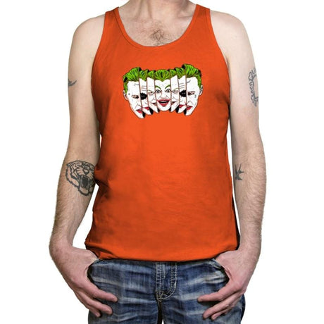 The Joke Has Many Faces Exclusive - Tanktop Tanktop RIPT Apparel X-Small / Orange