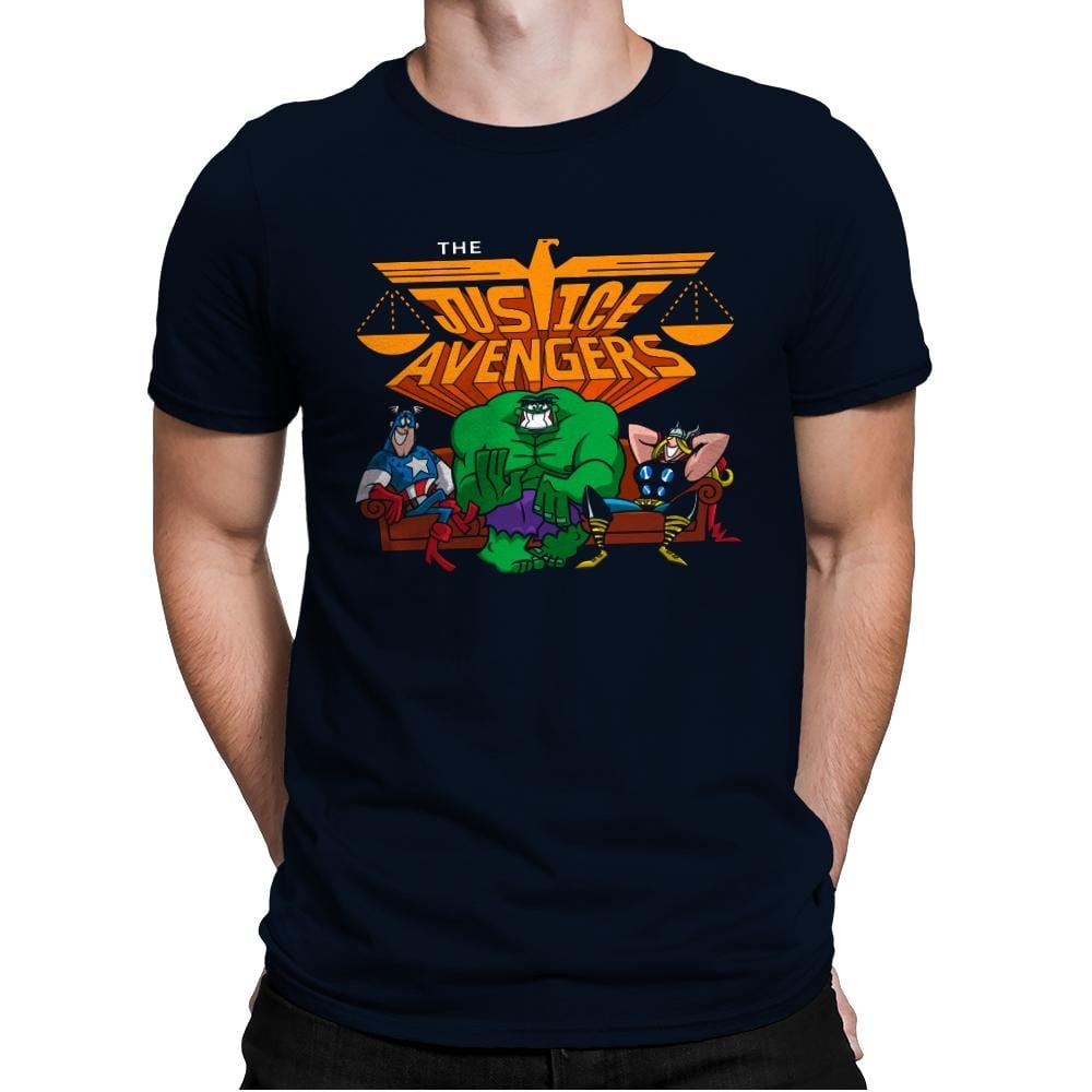 The Justvengers - Mens Premium T-Shirts RIPT Apparel Small / Midnight Navy