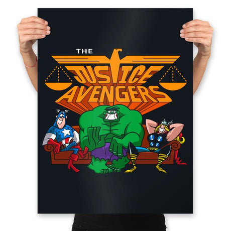 The Justvengers - Prints Posters RIPT Apparel 18x24 / Black