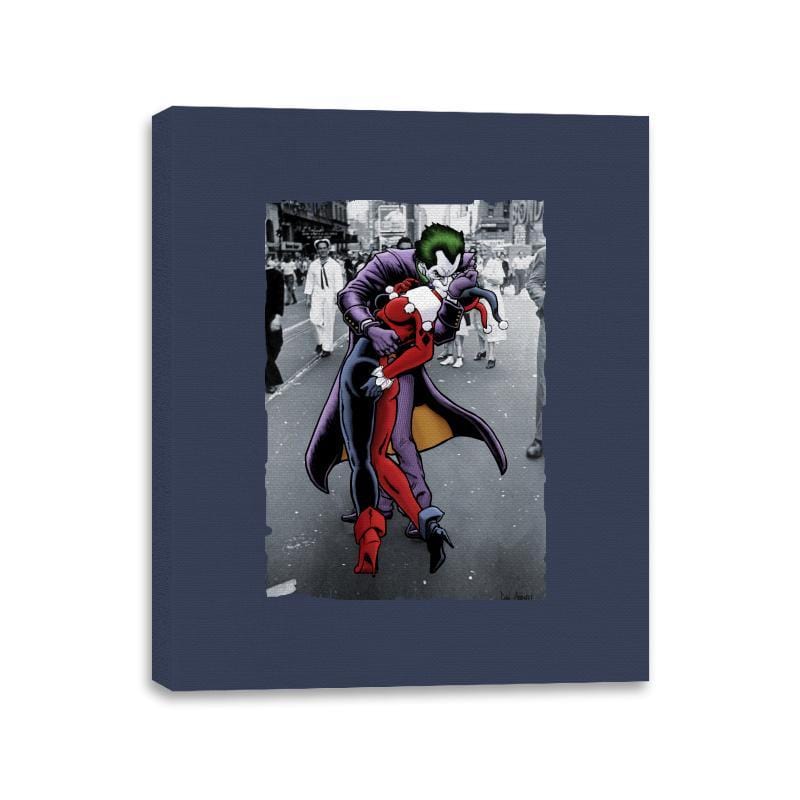 The Kissing Joke - Canvas Wraps Canvas Wraps RIPT Apparel 11x14 / Navy