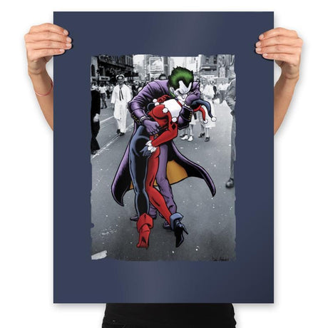 The Kissing Joke - Prints Posters RIPT Apparel 18x24 / Navy