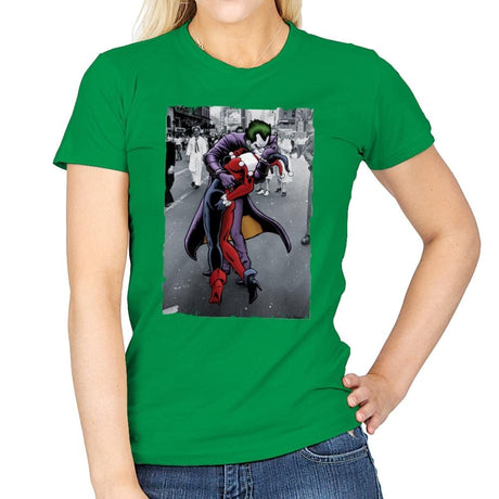 The Kissing Joke - Womens T-Shirts RIPT Apparel Small / Irish Green