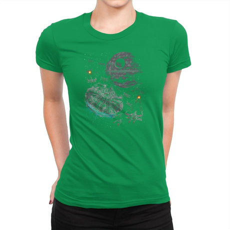 The Last Great Battle - Sumi Ink Wars - Womens Premium T-Shirts RIPT Apparel Small / Kelly Green