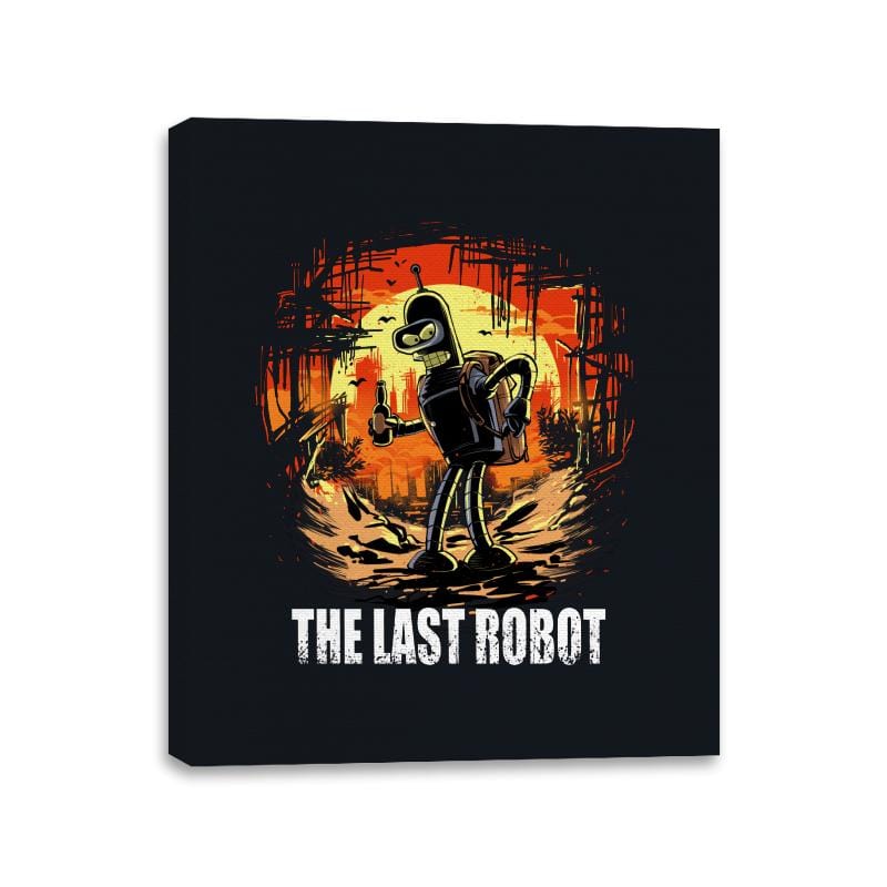 The Last Robot - Canvas Wraps Canvas Wraps RIPT Apparel 11x14 / Black