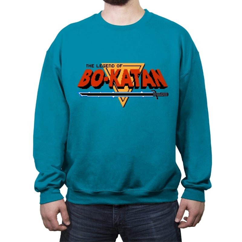 The Legend of Bo-Katan - Crew Neck Sweatshirt Crew Neck Sweatshirt RIPT Apparel Small / Antique Sapphire