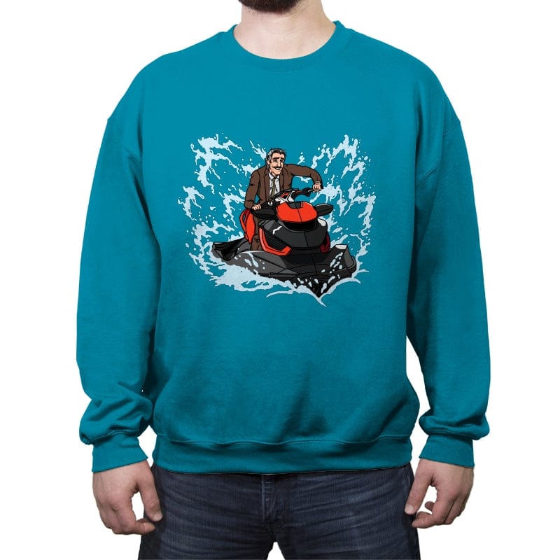 The Little Jet Ski - Crew Neck Sweatshirt Crew Neck Sweatshirt RIPT Apparel Small / Antique Sapphire