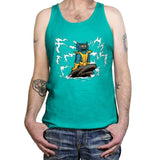 The Little Merman of the Universe - Tanktop Tanktop RIPT Apparel X-Small / Neon Blue