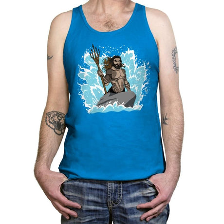 The Little Merman - Tanktop Tanktop RIPT Apparel X-Small / Teal