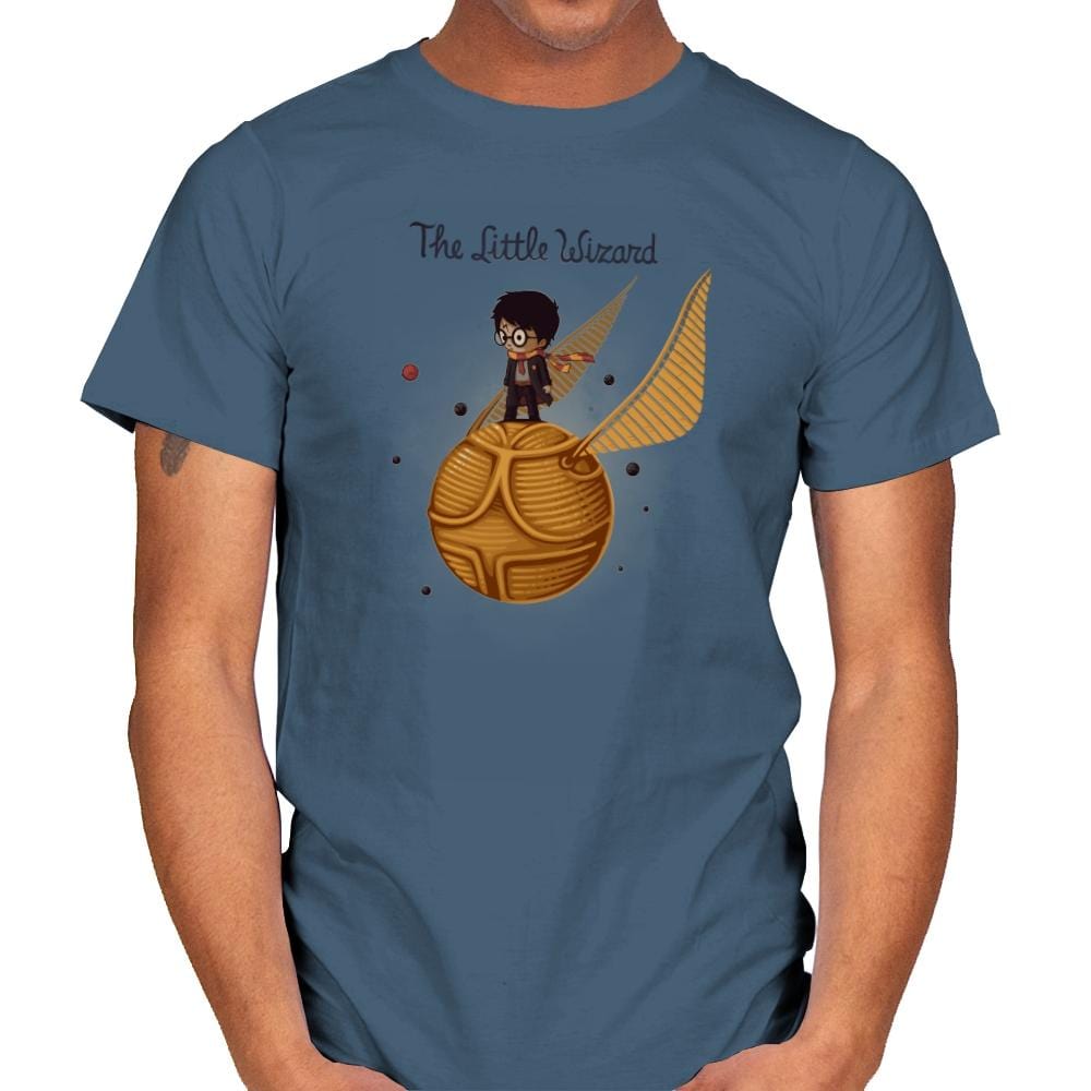 The Little Wizard - Gamer Paradise - Mens T-Shirts RIPT Apparel Small / Indigo Blue