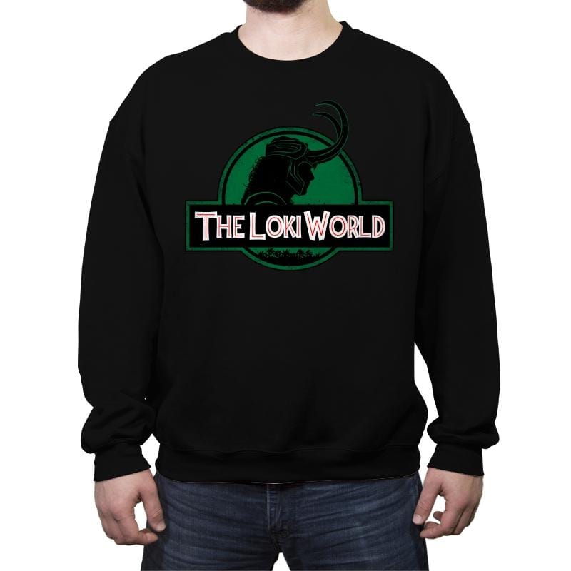 The Loki World - Crew Neck Sweatshirt Crew Neck Sweatshirt RIPT Apparel Small / Black