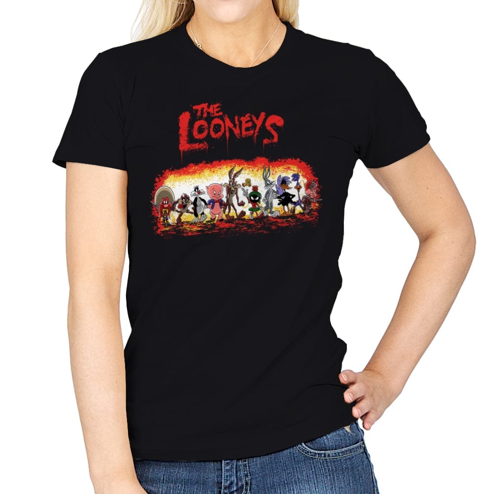 The Looneys - Womens T-Shirts RIPT Apparel Small / Black